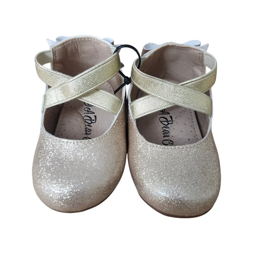 Bear Co Toddler Size 3 Color Change‎ Gold Silver Smooth Glitter Ballet Flat
